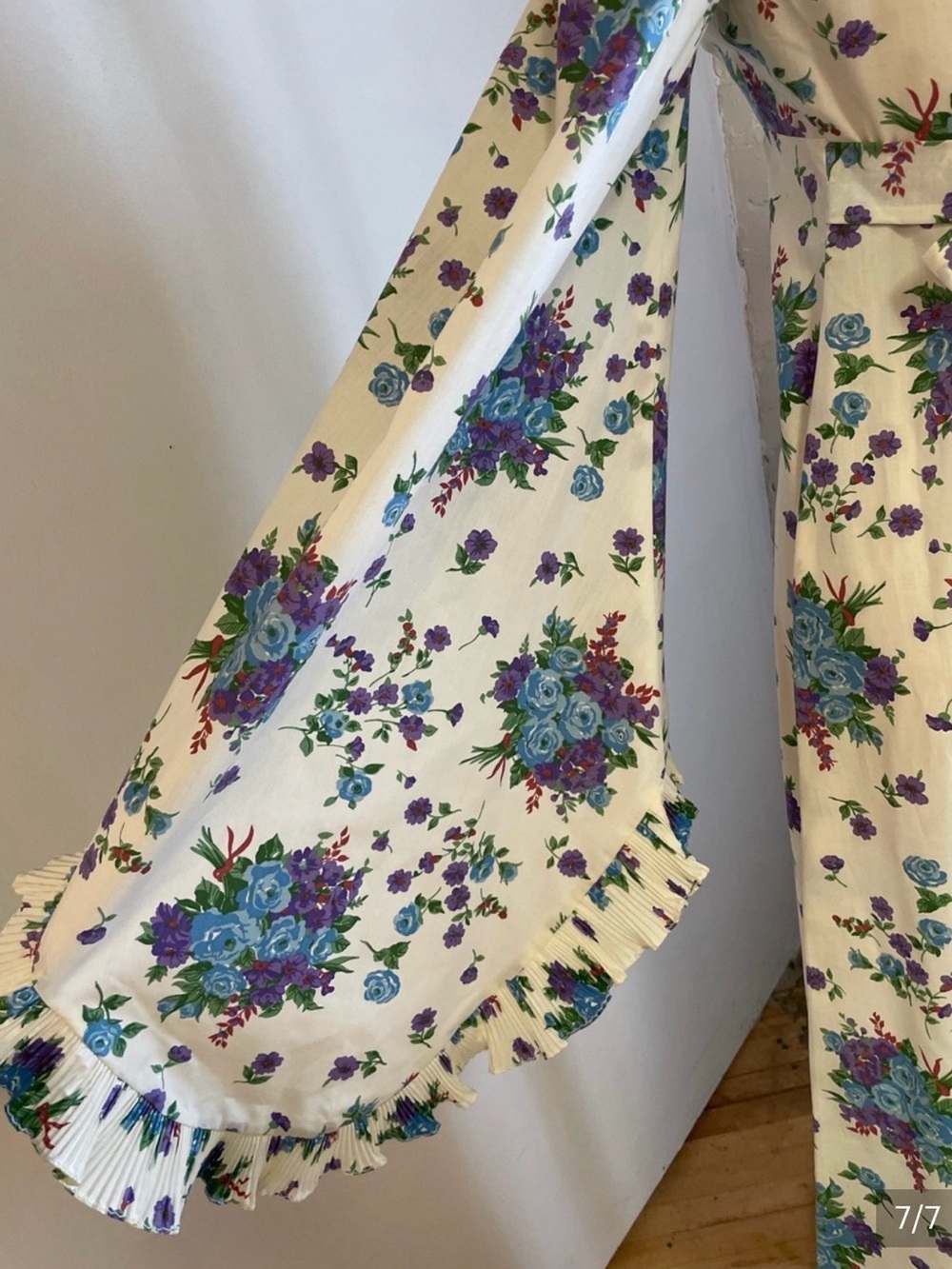 Vintage Floral Bridgerton Gunne Sax Style Dress Cottagecore Grad Prom Bridal - Picture 8 of 11